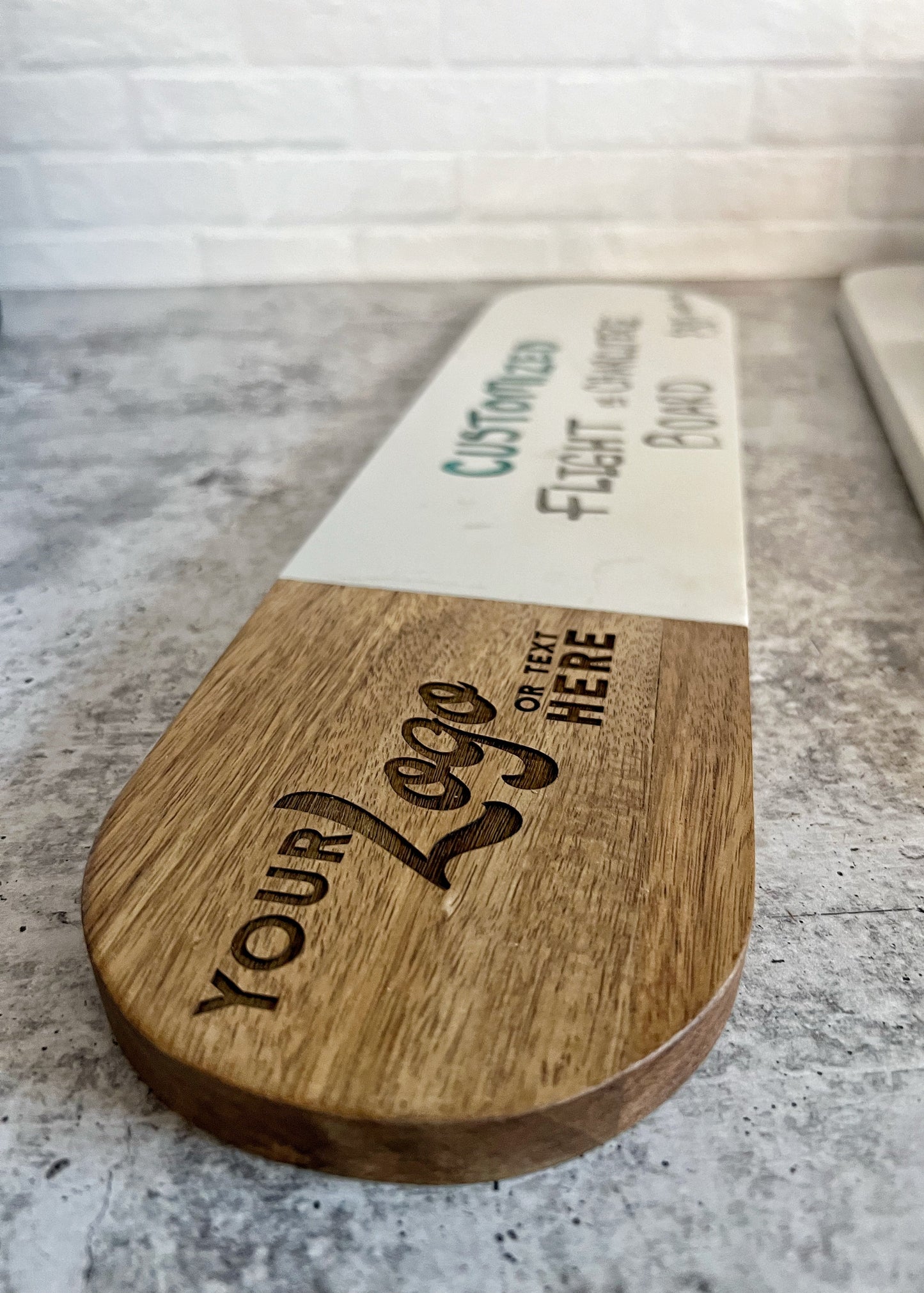 Marble & Wood CUSTOM Flight Board | Small Charcuterie Board